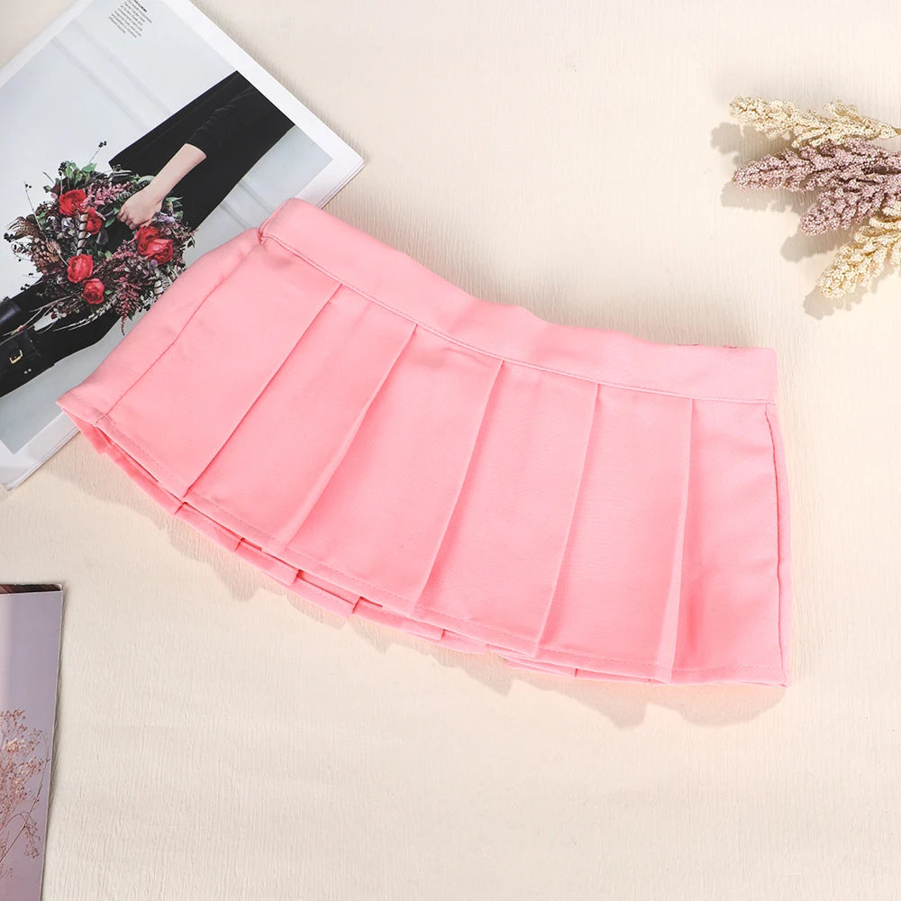 Ultrashort Jk Skirts Plaid Cosplay Costume Skirt Japanese Style Summer Schoolgirl Pleated Skirts Vintage Sexy Clubwear Skirt - Smarsty
