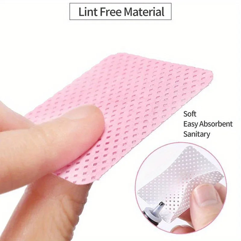 20/600pcs Lint-Free Nail Wipes Gel Cleansing Tissues Aluminum-Free Nail Polish Remover Pads for NaiArt Beauty Cleaning Care Tool - Smarsty