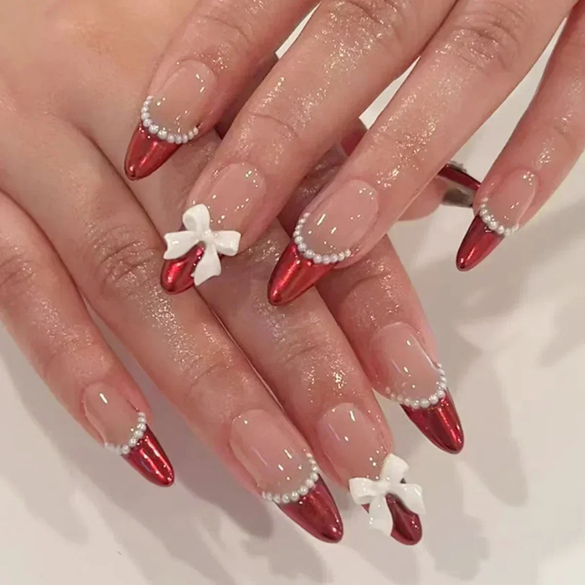 24Pcs Cute Strawberry French Press On Nails - Smarsty