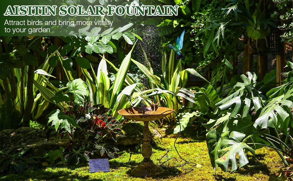 Solar Fountain Pump Kit for Low Noise Outdoor Decor - Smarsty