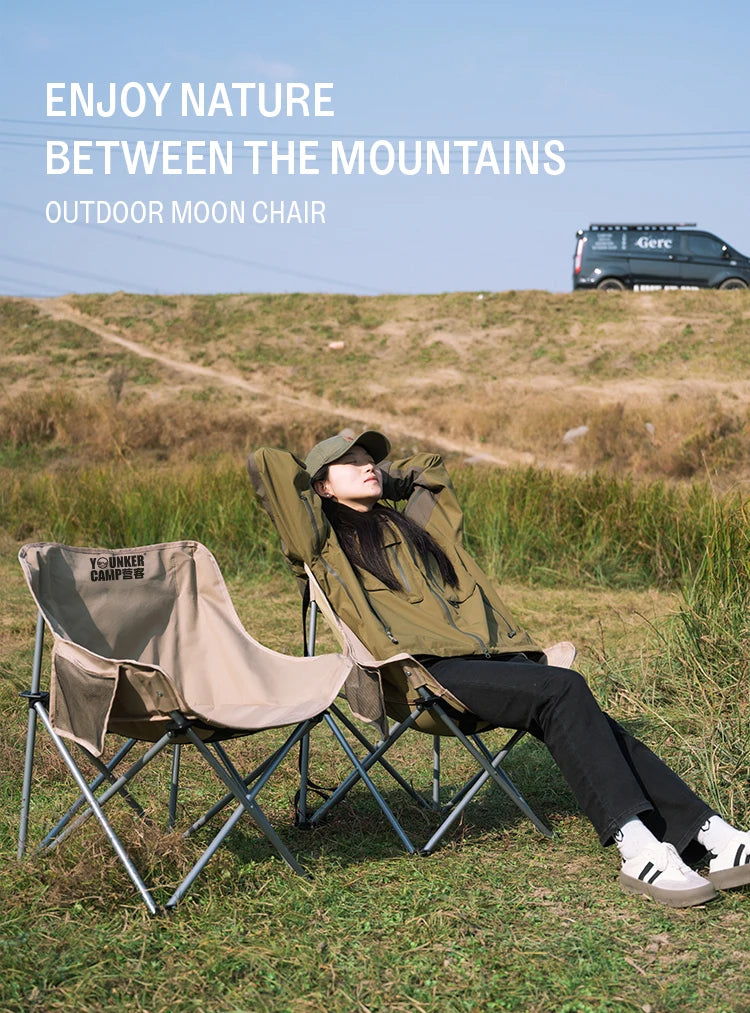 Outdoor Folding Moon Chair Portable Chair Camping Chair Picnic Gear Fishing Small Horse Stool Student Sketching by Smarsty