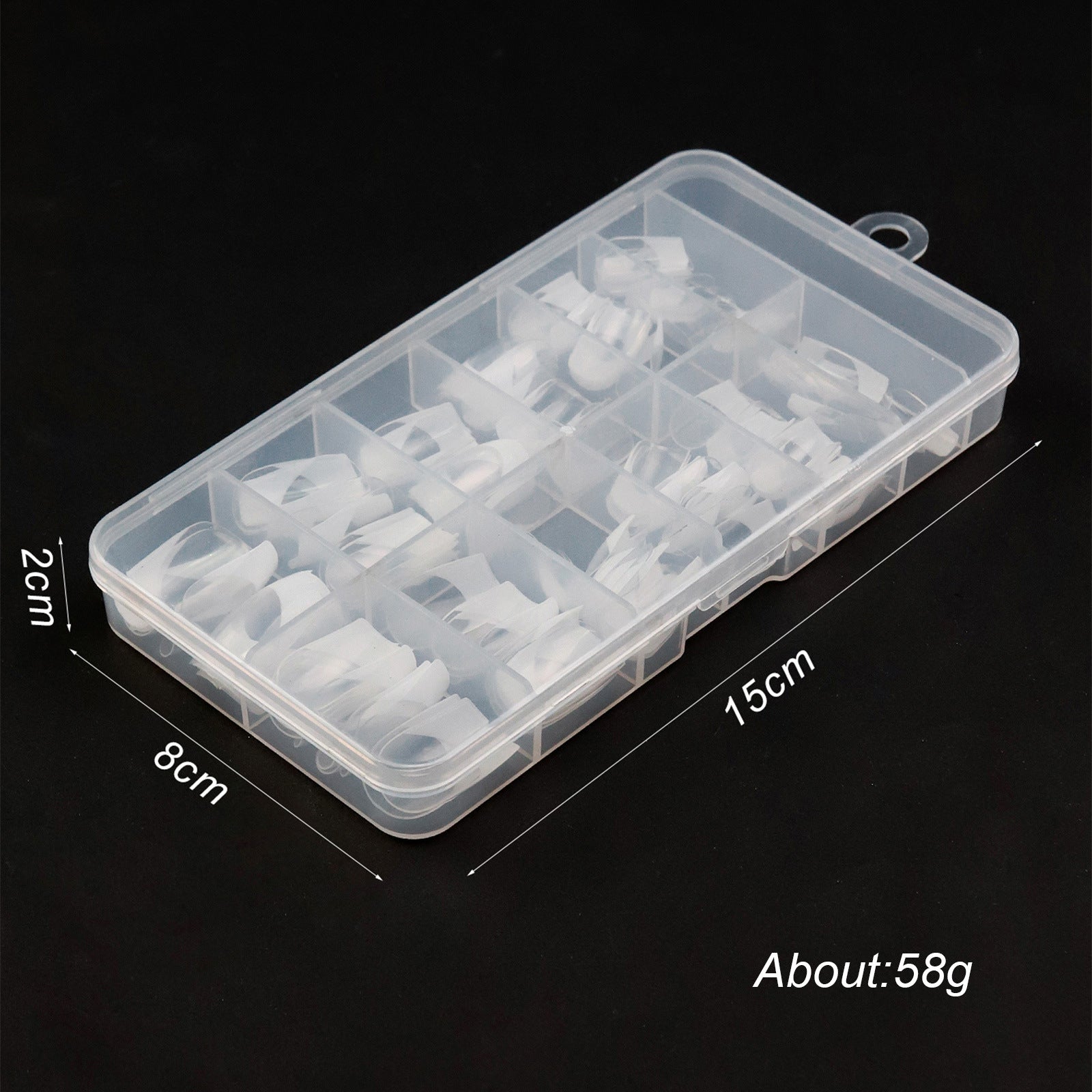 120pcs/box Acrylic French False Nails Medium Length Square Armor Full Cover Nail Tips Can Be Removable Mixed Size Press On Nails - Smarsty