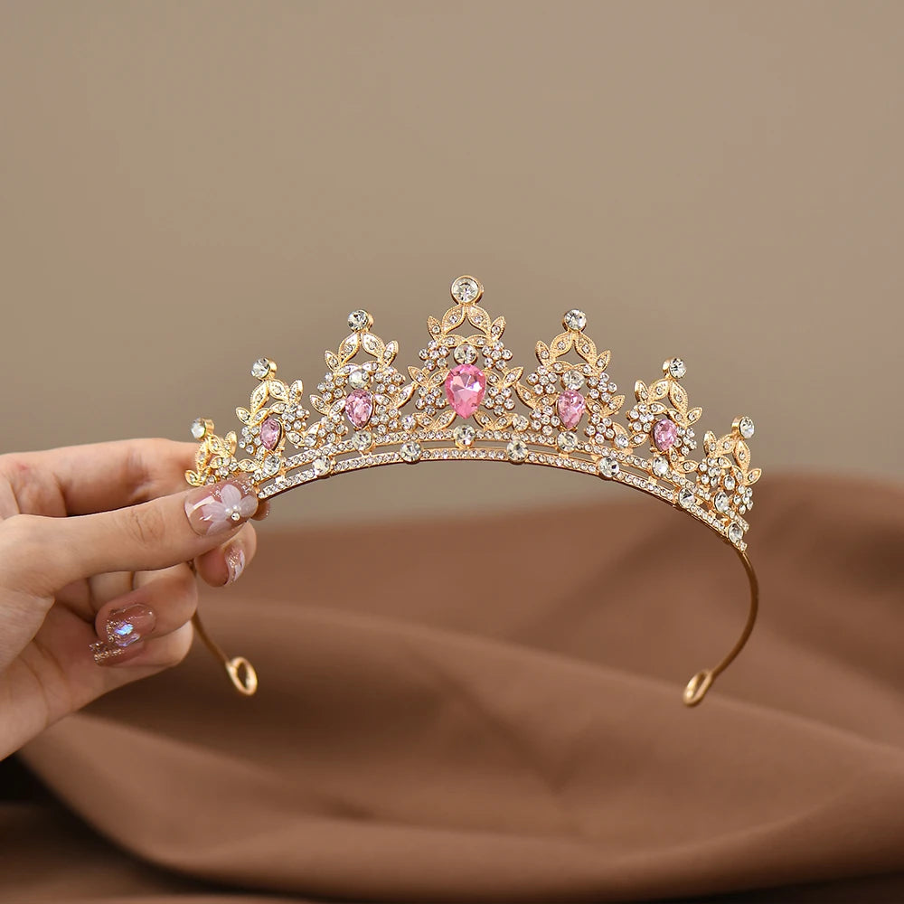 Girls Princess Crown Crystal Tiara for Dance Performance - Smarsty