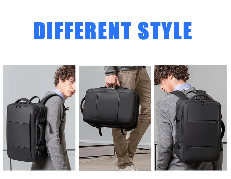 BANGE Expandable Men's Backpack Waterproof 17.3 in Laptop Backpack Man Large Capacity Hiking Travel Bag Male Backpacks for Men - Smarsty