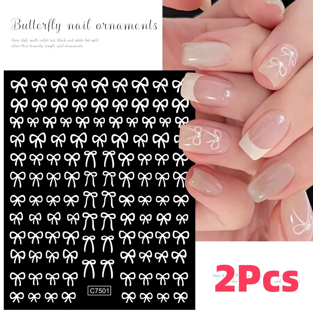 Self-Adhesive 3D Bowknot Nail Stickers for Easy Manicure - Smarsty