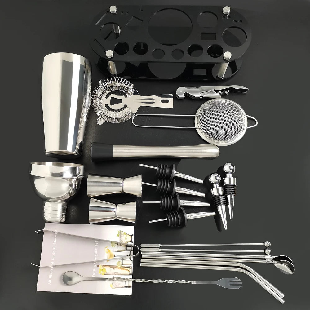 Boston Cocktail Shaker Set with 13 to 22 Bar Tools - Smarsty