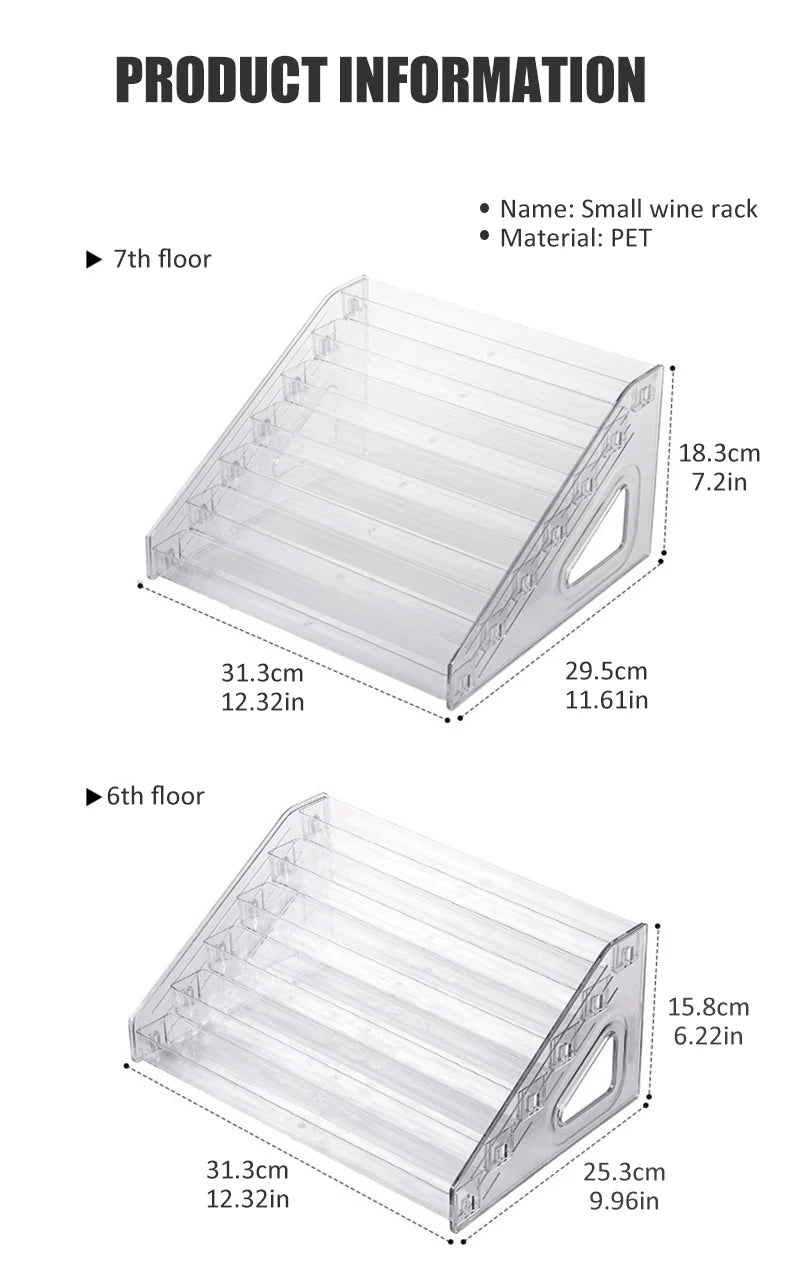 3-7 Tier Transparent Display Rack Stepped Multi-Layer Acrylic Storage Rack Toy Anime Car Model Small Wine Bottle Perfume Storage by Smarsty