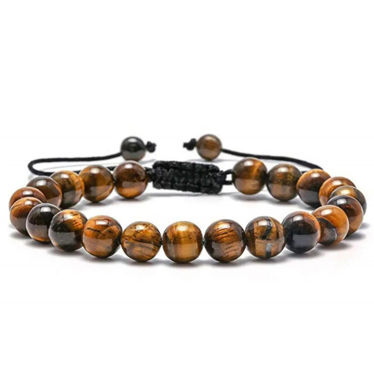 Natural Tiger Eye Lava Rock Bracelet Handmade Protection - Smarsty
