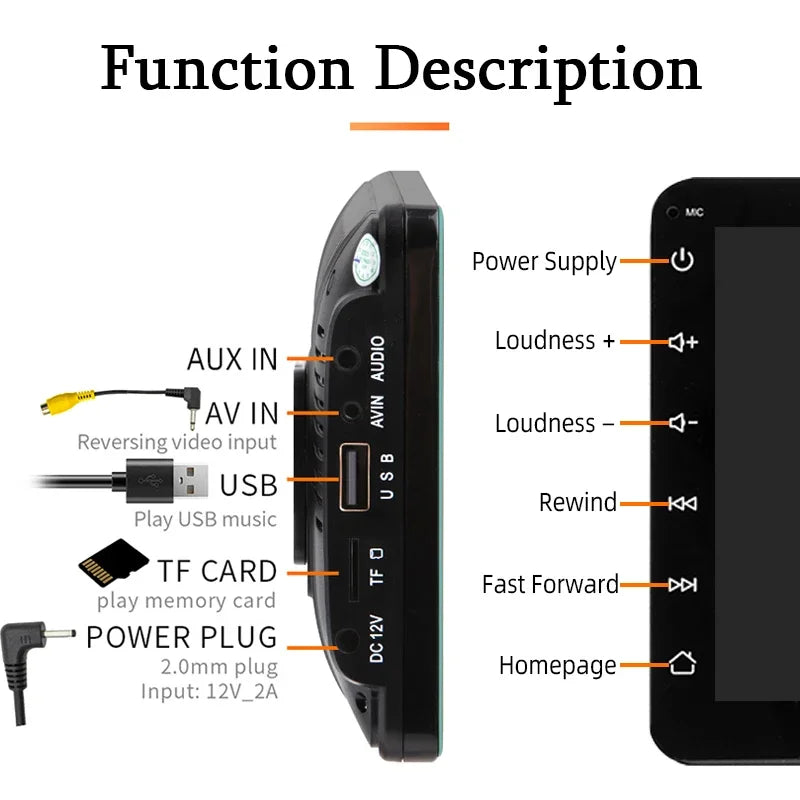 7 Inch Touch Screen Car Radio With Wireless CarPlay - Smarsty