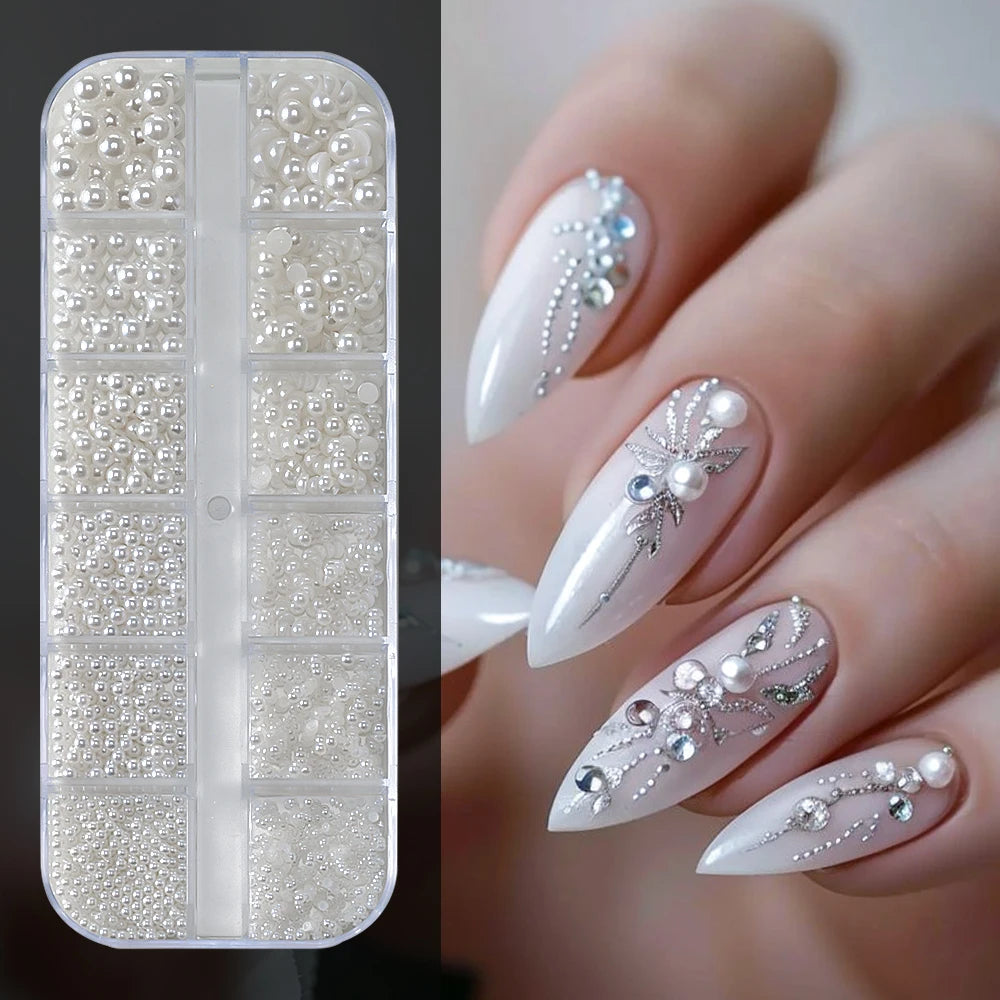 Gold Silver Caviar Bead Nail Charms for Stunning Manicures - Smarsty