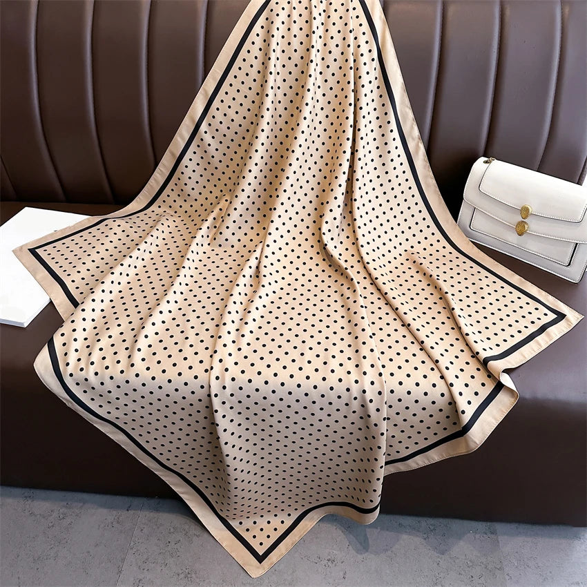 Silk Square Hair Scarf Sunscreen Beach Wrap - Smarsty