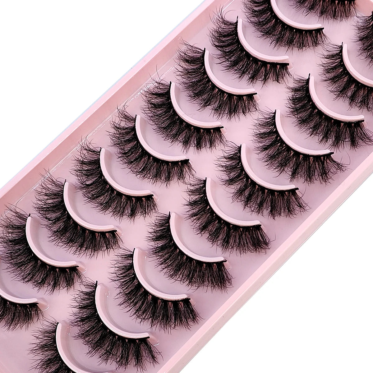 10 Pairs Handmade Faux Mink Eyelashes for Natural Look - Smarsty