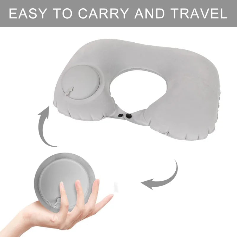 Portable Inflatable Travel Neck Pillow for Comfort - Smarsty