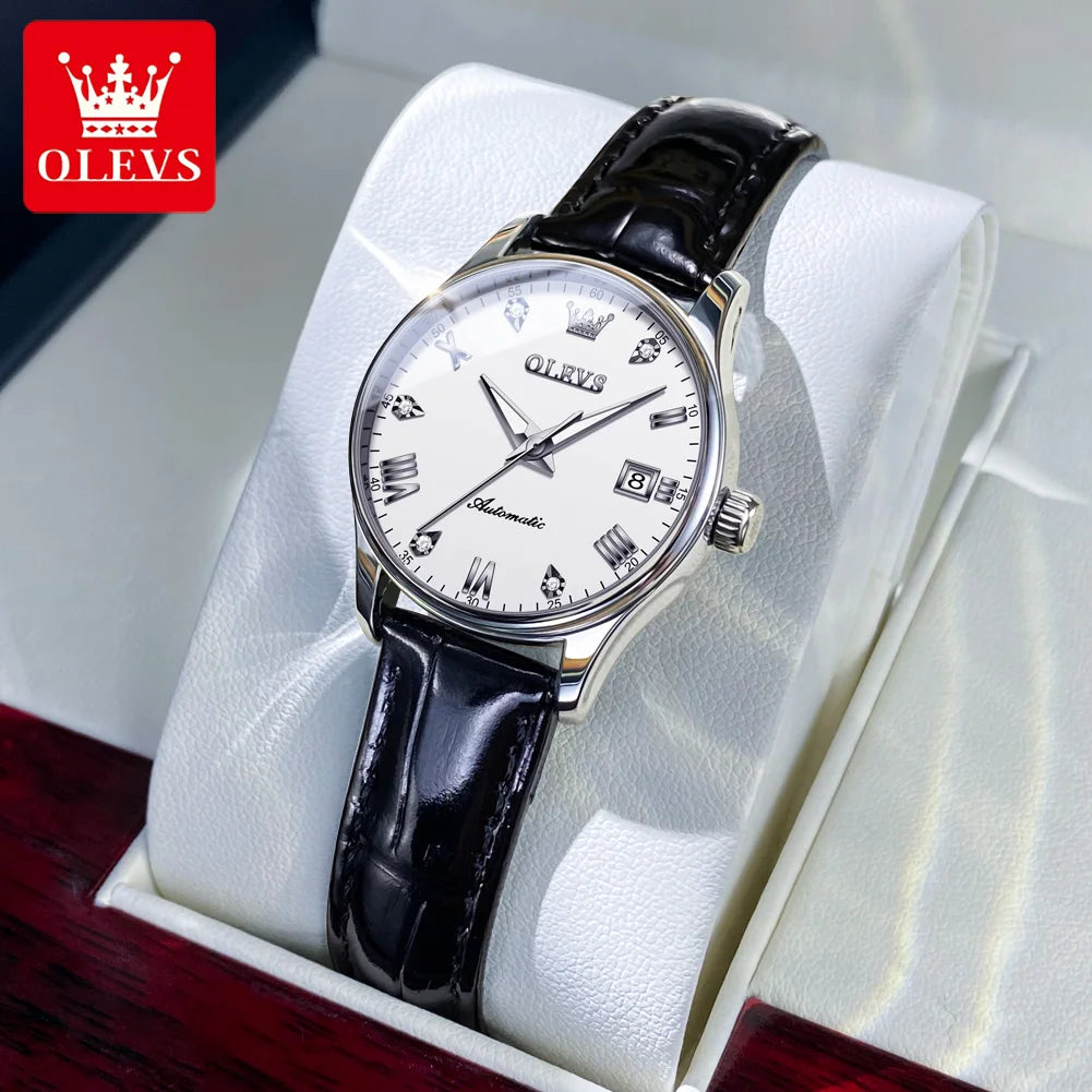 OLEVS Women's Luxury Waterproof Automatic Wristwatch - Smarsty