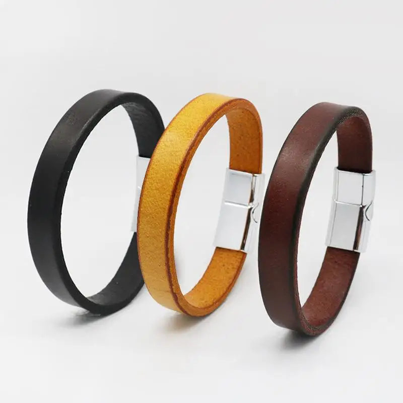 Vintage Genuine Leather Wrap Bracelet Durable Punk Wristband - Smarsty