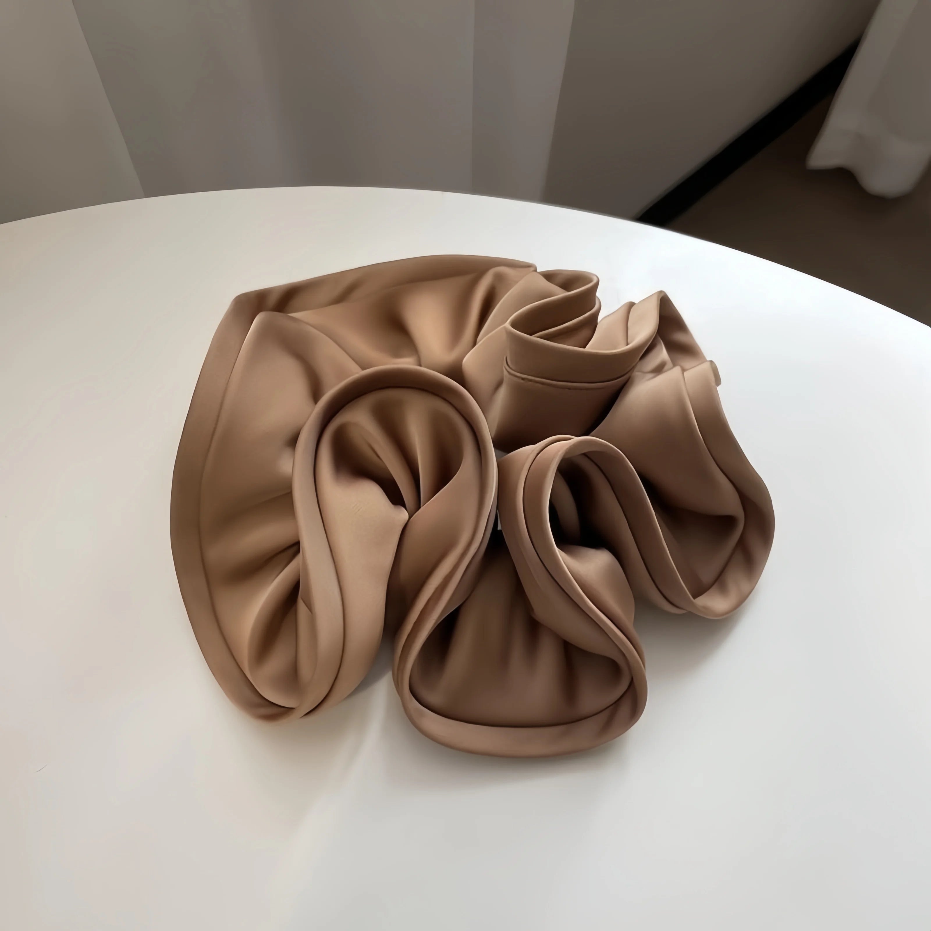 Korean Satin Ribbon Scrunchie For Voluminous Ponytail - Smarsty