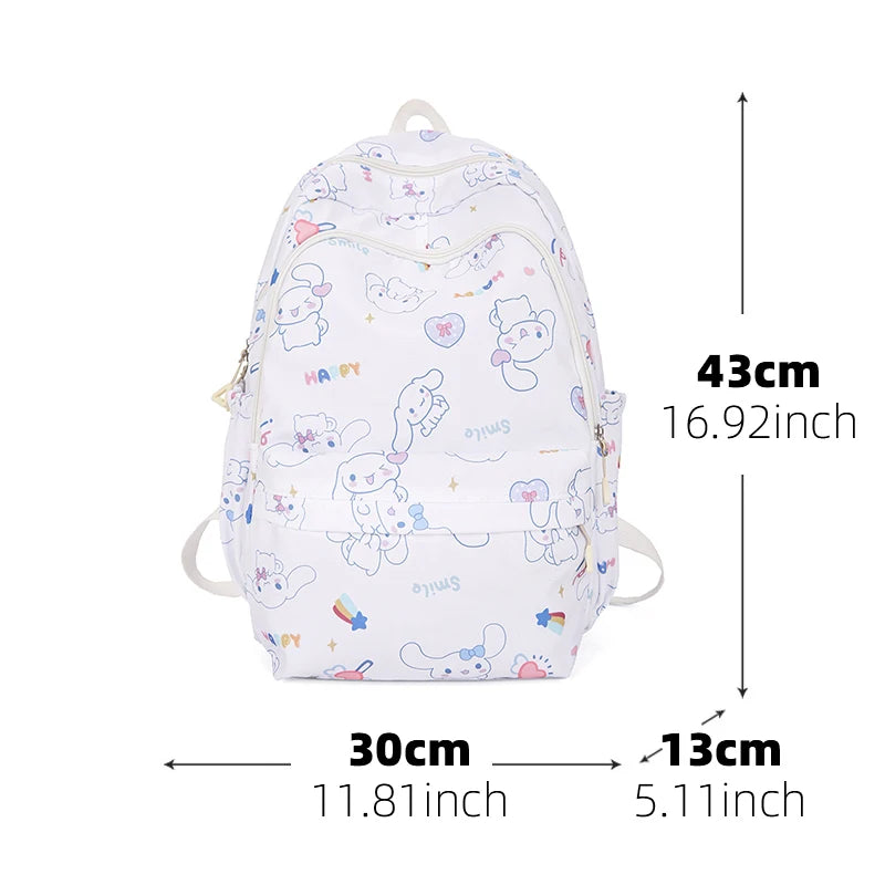 Cinnamoroll Anime Cartoon Large Capacity Kids Backpack - Smarsty