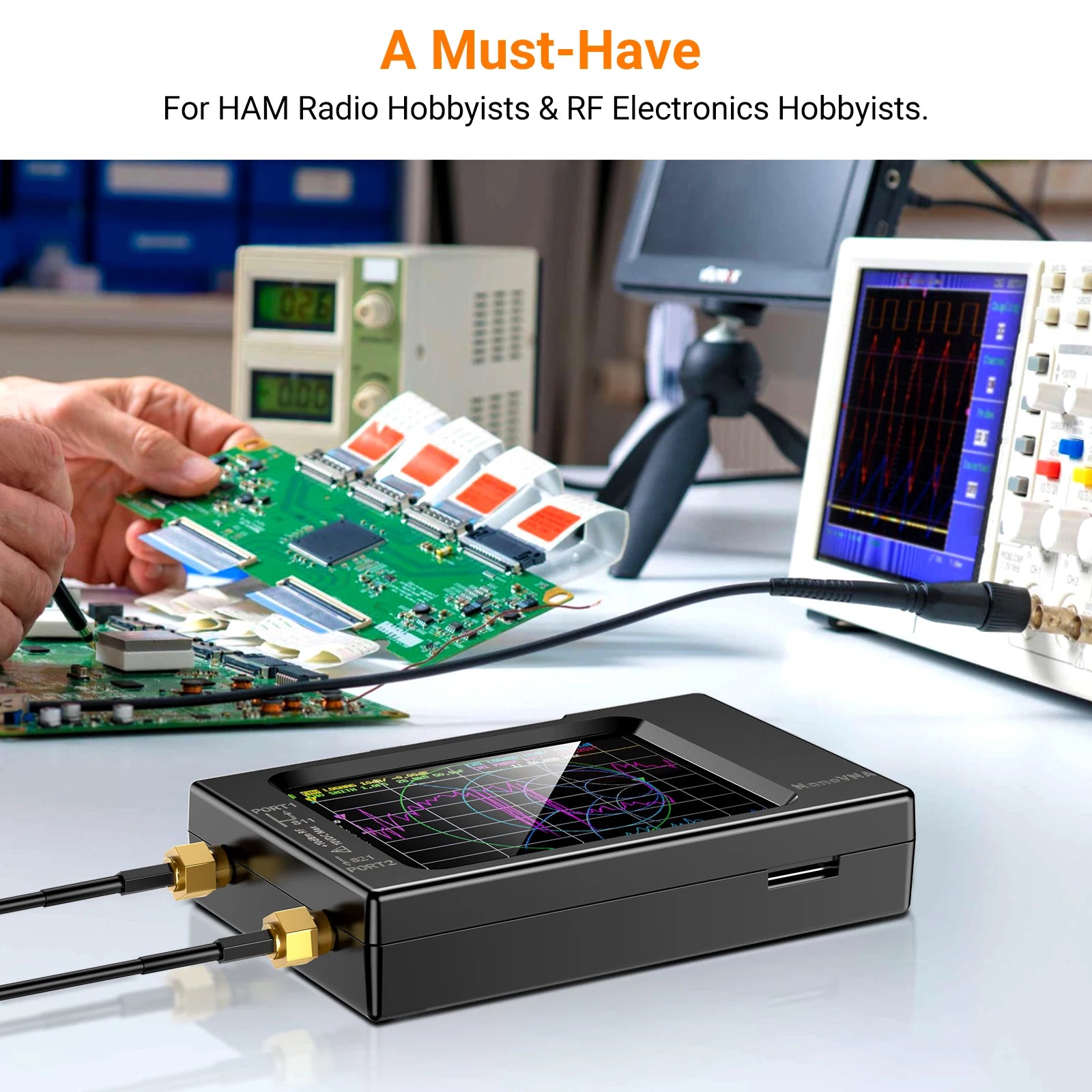 NanoVNA-H Antenna Analyzer with Shell and SD Card Support - Smarsty