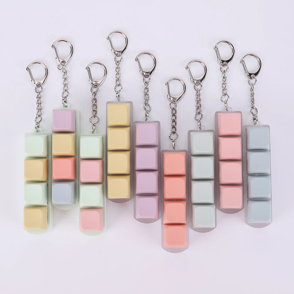 4 Keys Keyboard Keycaps Fidget Toy DIY Finger Keycaps Party Stress Relief Keyboard Caps Finger Button Fidget Decompression Toys - Smarsty