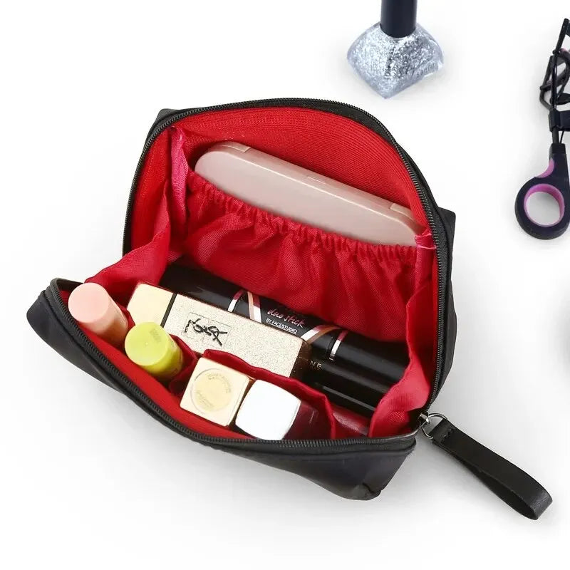 2024 New Women Cosmetic Bag Solid Color Korean Style Makeup Bag Pouch Toiletry Bag Waterproof Makeup Organizer Case Luxury Bag - Smarsty