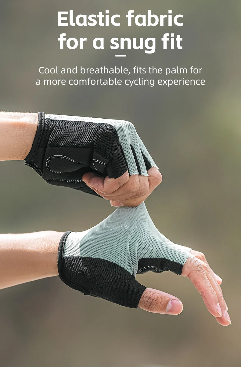 RockBros Breathable Half Finger Cycling Gloves with Anti Slip Pads - Smarsty