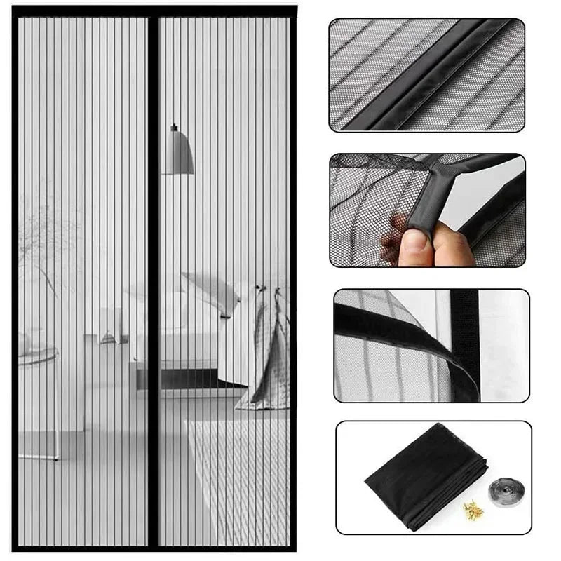 Heavy Duty Magnetic Screen Door Mesh Curtain for Bug Protection - Smarsty