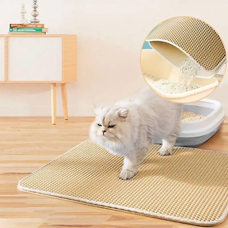 Non Slip Cat Litter Mat Waterproof Double Layer Design - Smarsty