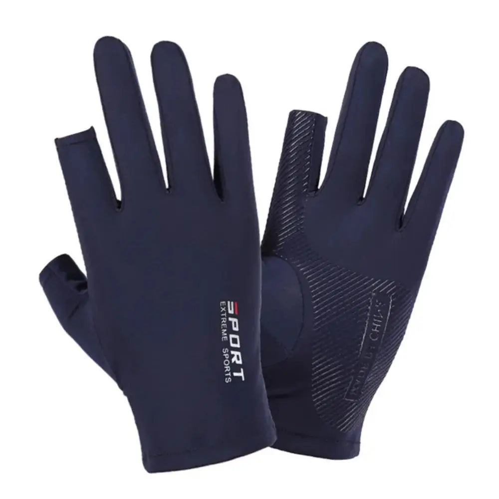 Ice Silk Half Finger Cycling Gloves Comfortable Fit - Smarsty