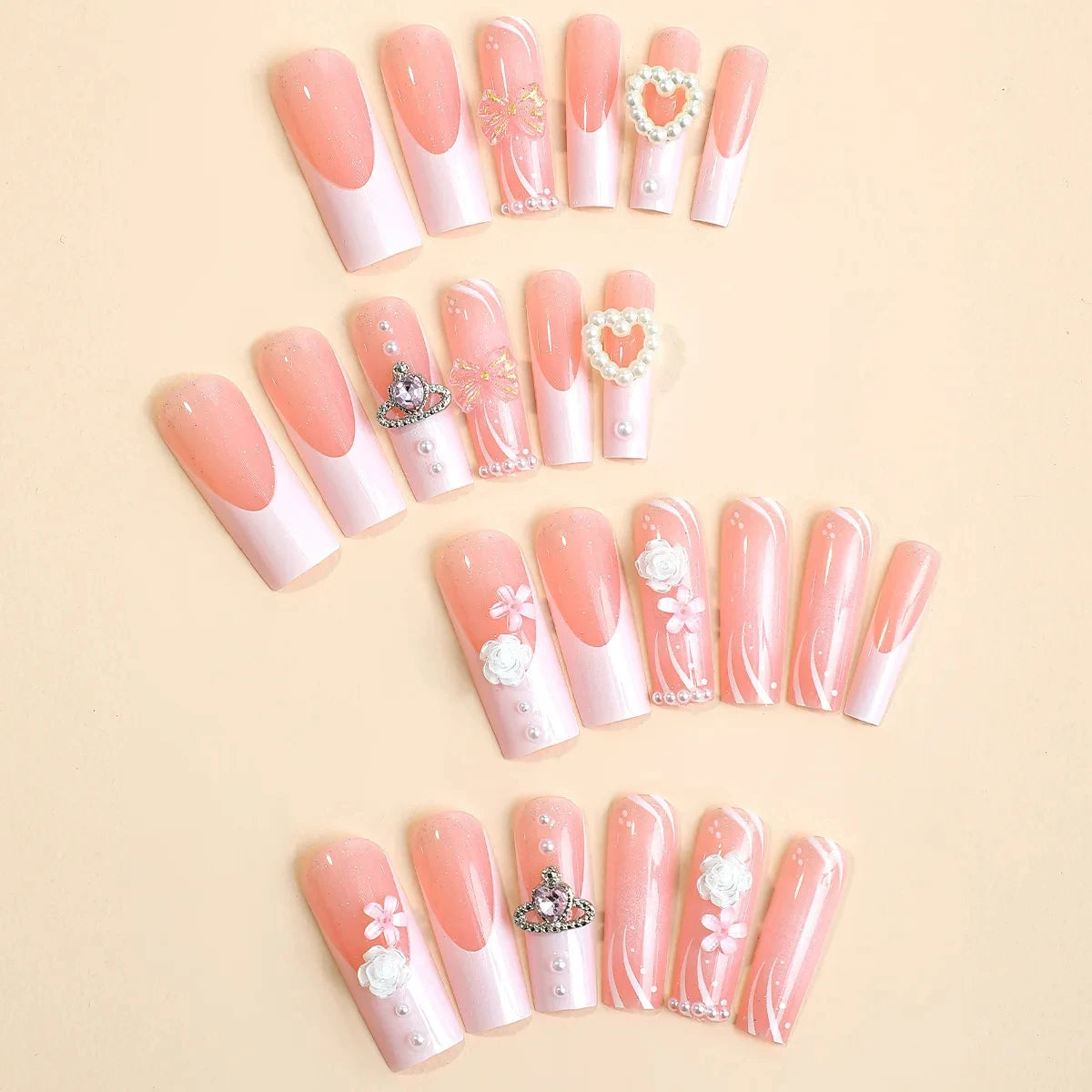 24PCS French Water Pipe Nail Art Kits - Smarsty