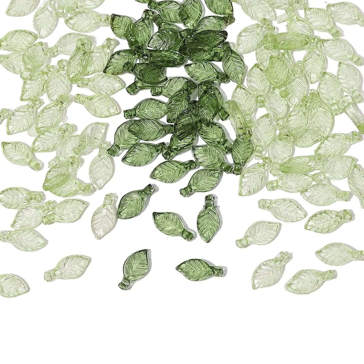 100pcs Acrylic Leaf Beads Perfect For DIY Handmade Jewelry - Smarsty
