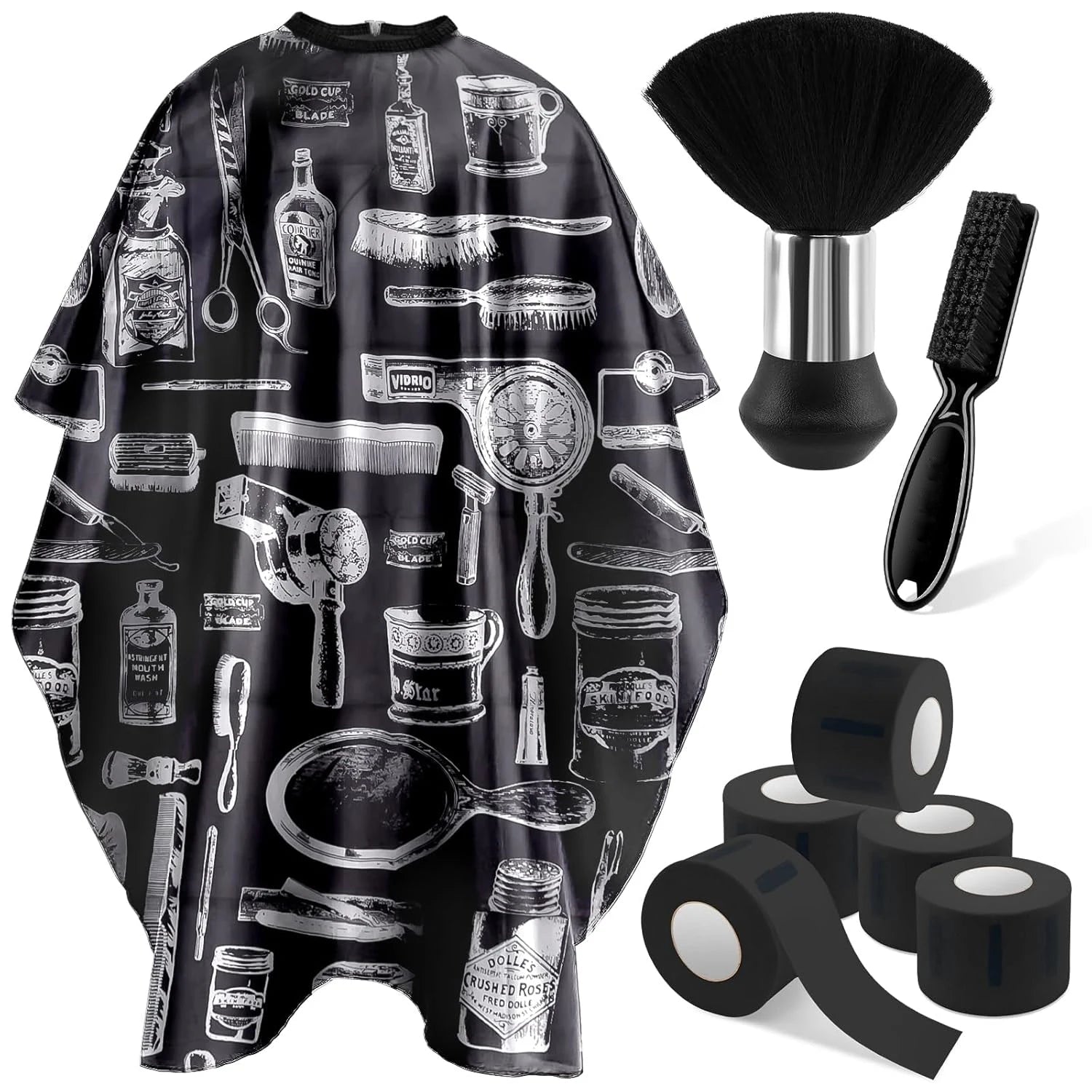 Professional Barber Tools Hair Cutting Set with Cape and Brush - Smarsty