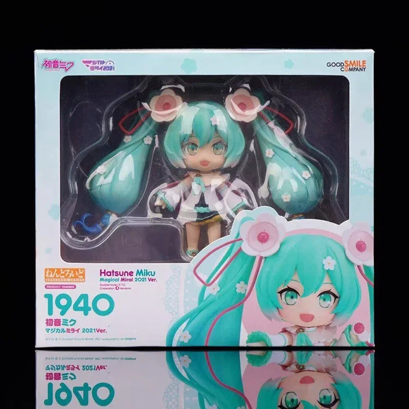 10cm #1939 Hatsune Miku Anime Figure 15th Anniversary Strawberry Miku Action Figure #1940 PVC Collection Model Doll Toys Gift - Smarsty