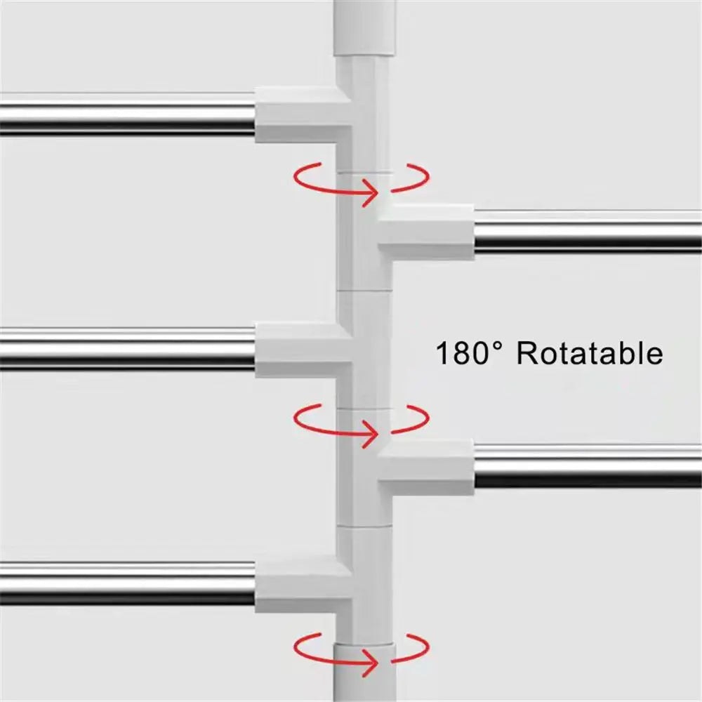 Rotatable Space Saving Aluminum Towel Rack Hanger - Smarsty