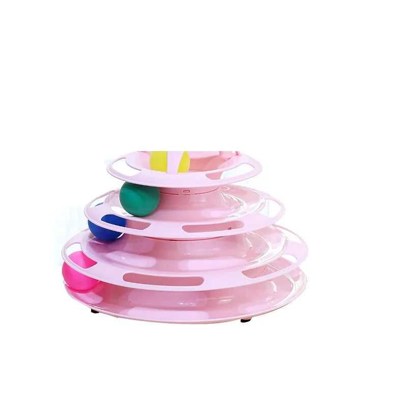 Interactive Three-Layer Cat Turntable Toy for Fun Play - Smarsty