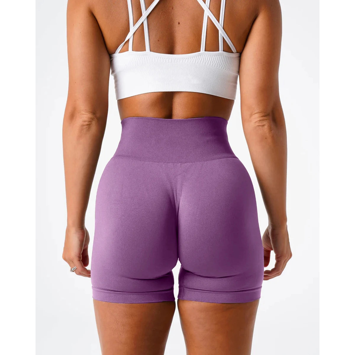 TKITK Spandex Solid Seamless Shorts Women Soft Workout Tights Fitness Yoga Pants Gym tight pants leggings cycling shark pants