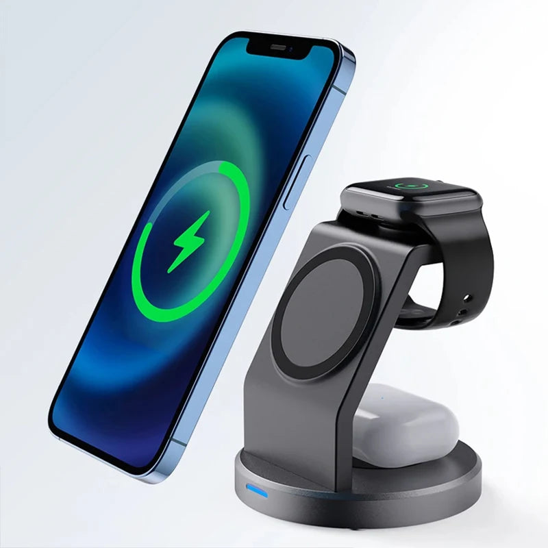 Three In One Magnetic Wireless Charger Stand For iPhone - Smarsty