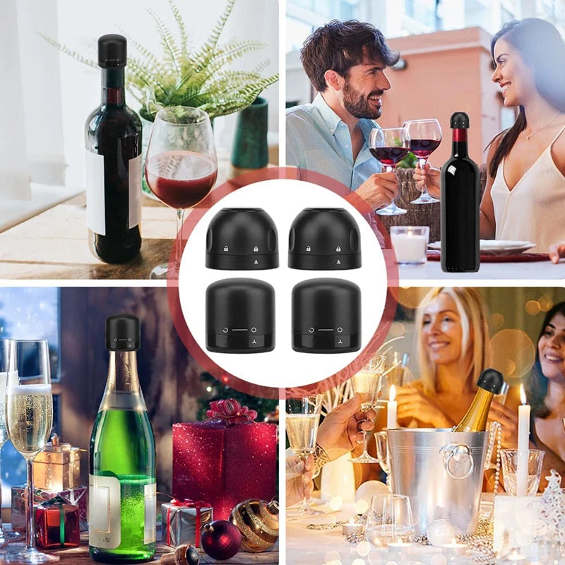 Silicone Wine Bottle Stopper Set for Freshness - Smarsty