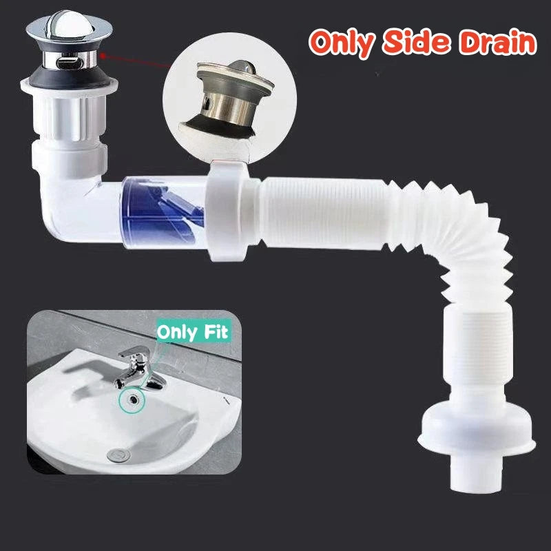 Flexible Anti-Odor Drain Pipe Set for Kitchen and Bathroom - Smarsty