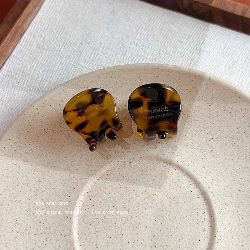 Mini Acetate Hair Claw Set Small Cute Elegant Secure Grip - Smarsty