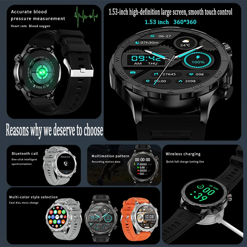 Bluetooth Call Smart Watch For Men With GPS Waterproof - Smarsty