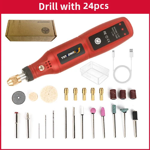 USB Rechargeable Cordless Engraving Pen Wireless Electric Drill Rotary Tool for Jewelry Glass - Portable Handheld Engraver - Smarsty