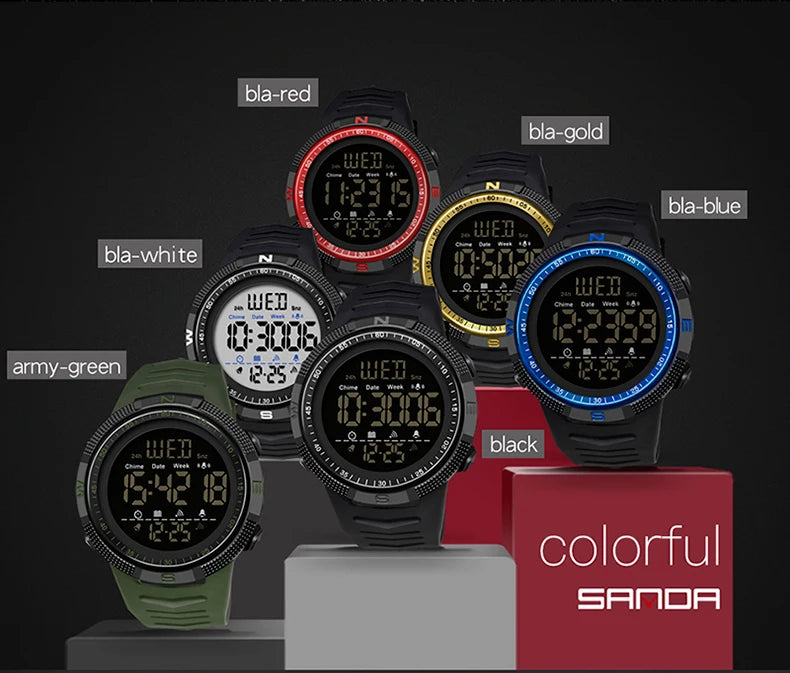 SANDA Military Sport Watch for Men Waterproof Shockproof Design - Smarsty