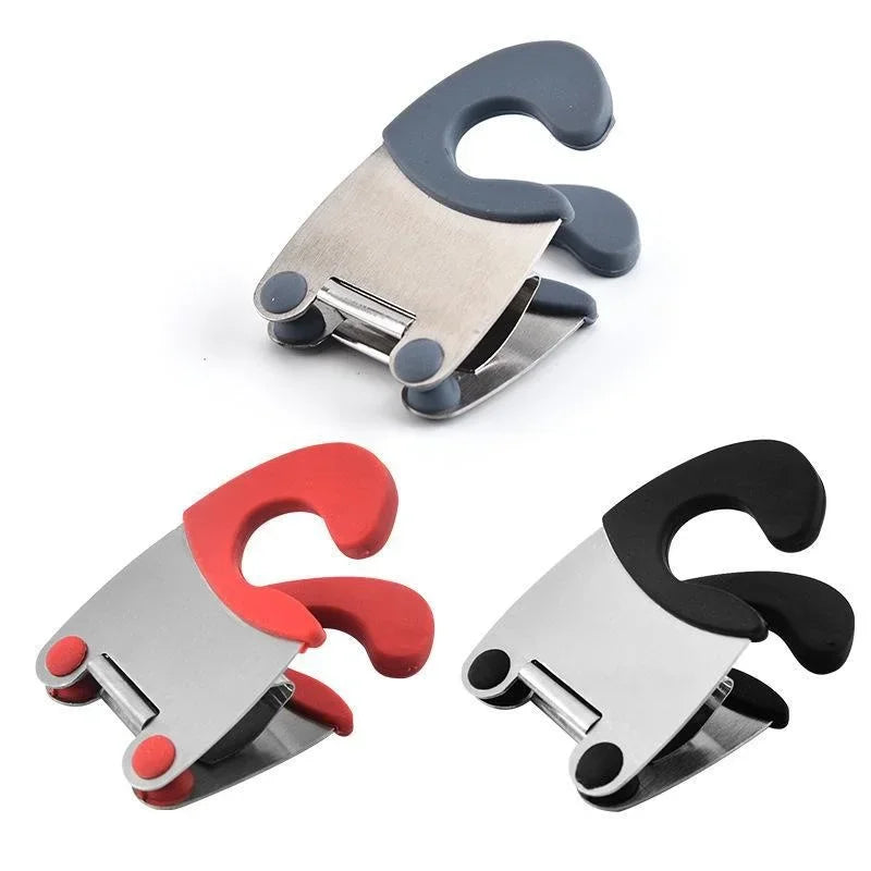 Pot Spoon Holder Pot Clip Holder Anti Scald Silicone Grip for Spoon Spatula Fork Cooking Utensils Spoon Rest Kitchen Accessories by Smarsty