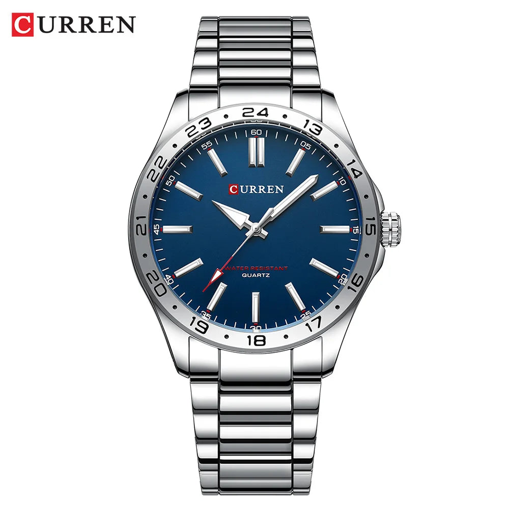 Curren Men's Ultra Thin Stainless Steel Quartz Watch - Smarsty