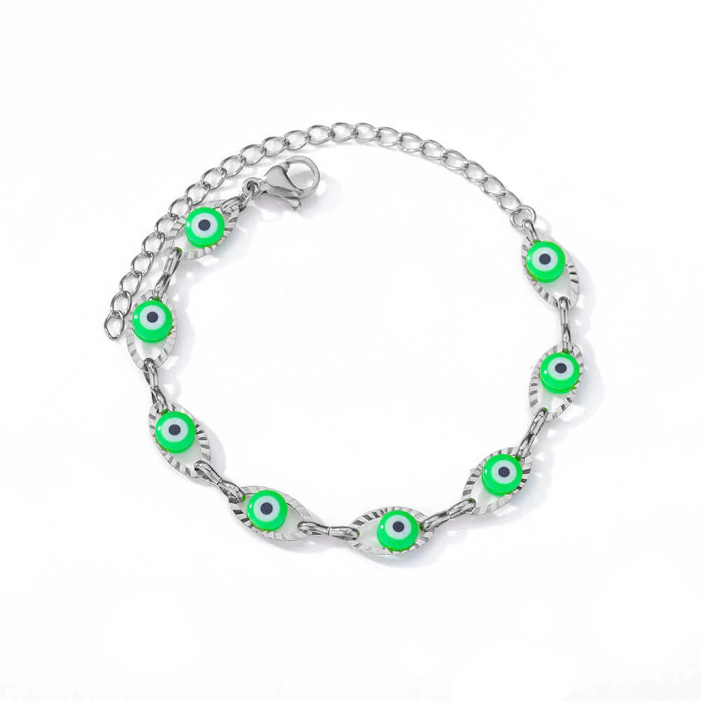Gothic Rainbow Evil Eye Bracelet for Women - Smarsty