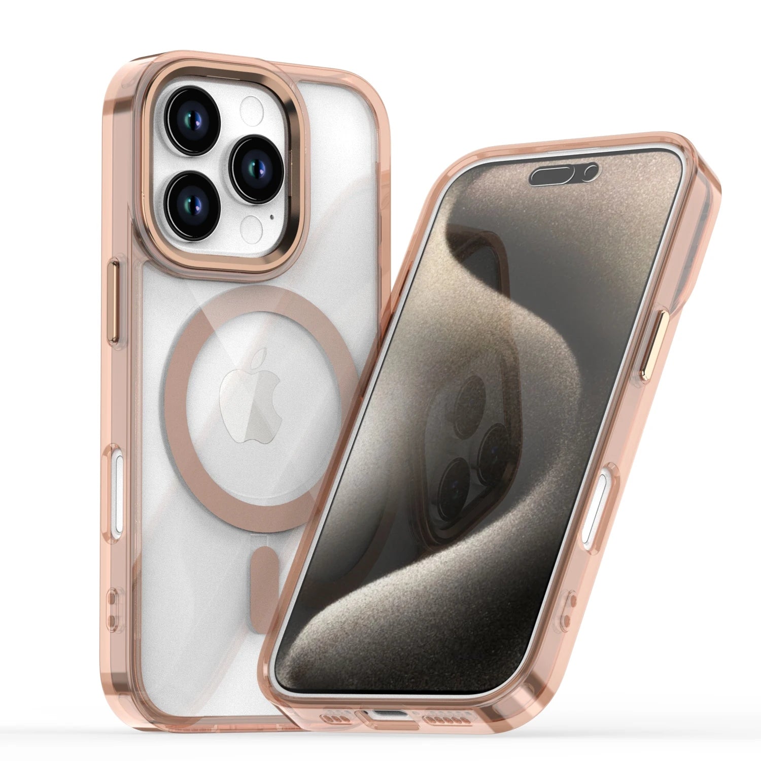 High hardness Magnetic Magsafe Metal Lens Buttons Clear Case For iPhone 16 Pro Max 15 Pro Max 14 Pro 13 12 11 X XS Protect Cover