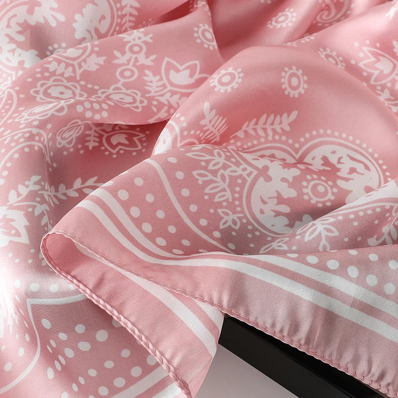 Elegant Silk Floral Hairbands and Neck Scarves - Smarsty