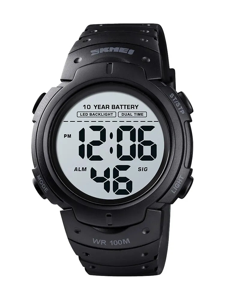 Waterproof Digital Sport Watch with 10 Year Battery Life - Smarsty