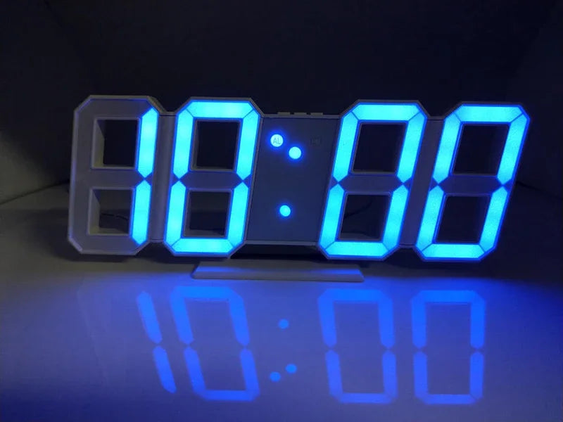 3D LED Digital Alarm Clock with Date and Temperature - Smarsty