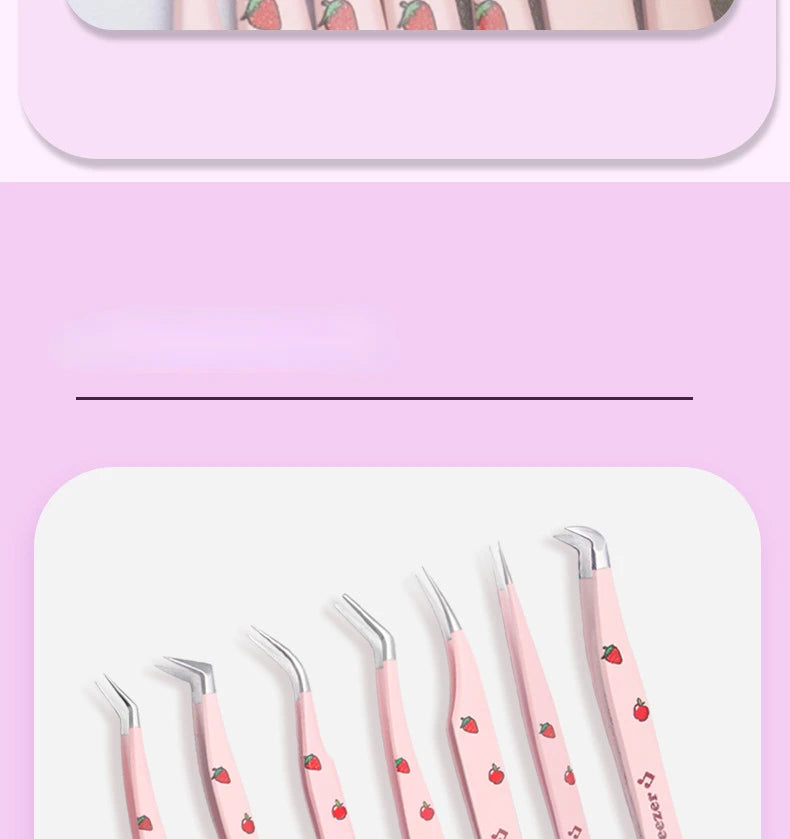 Stainless Steel Eyelash Tweezers for Easy 3D Lash Application - Smarsty